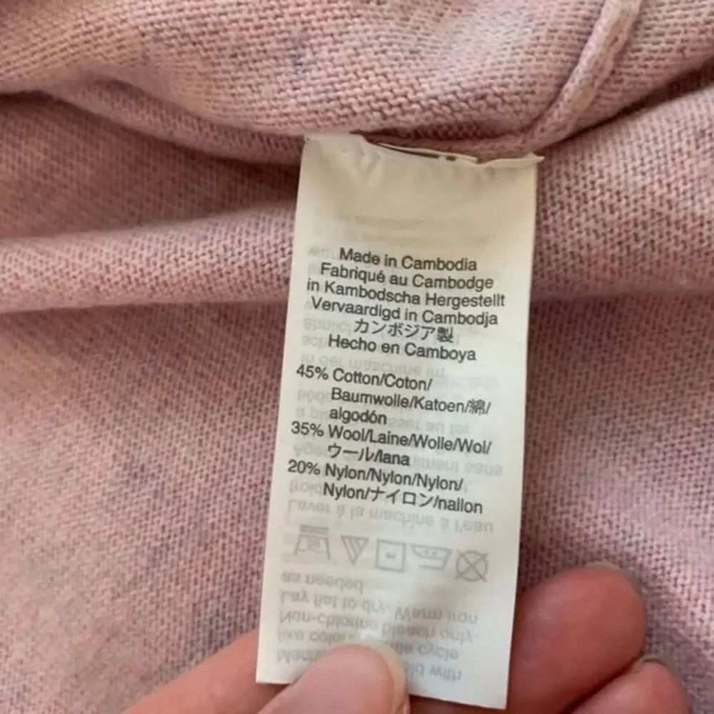J.Crew Womens XS Sweater Lavender Pink Cotton Wool Blend Crewneck Tunic Side‎